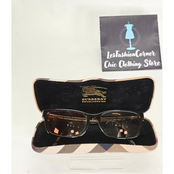 Burberry Women's Tortoiseshell Square Frames With Plaid Case 129 - Picture 7 of 14
